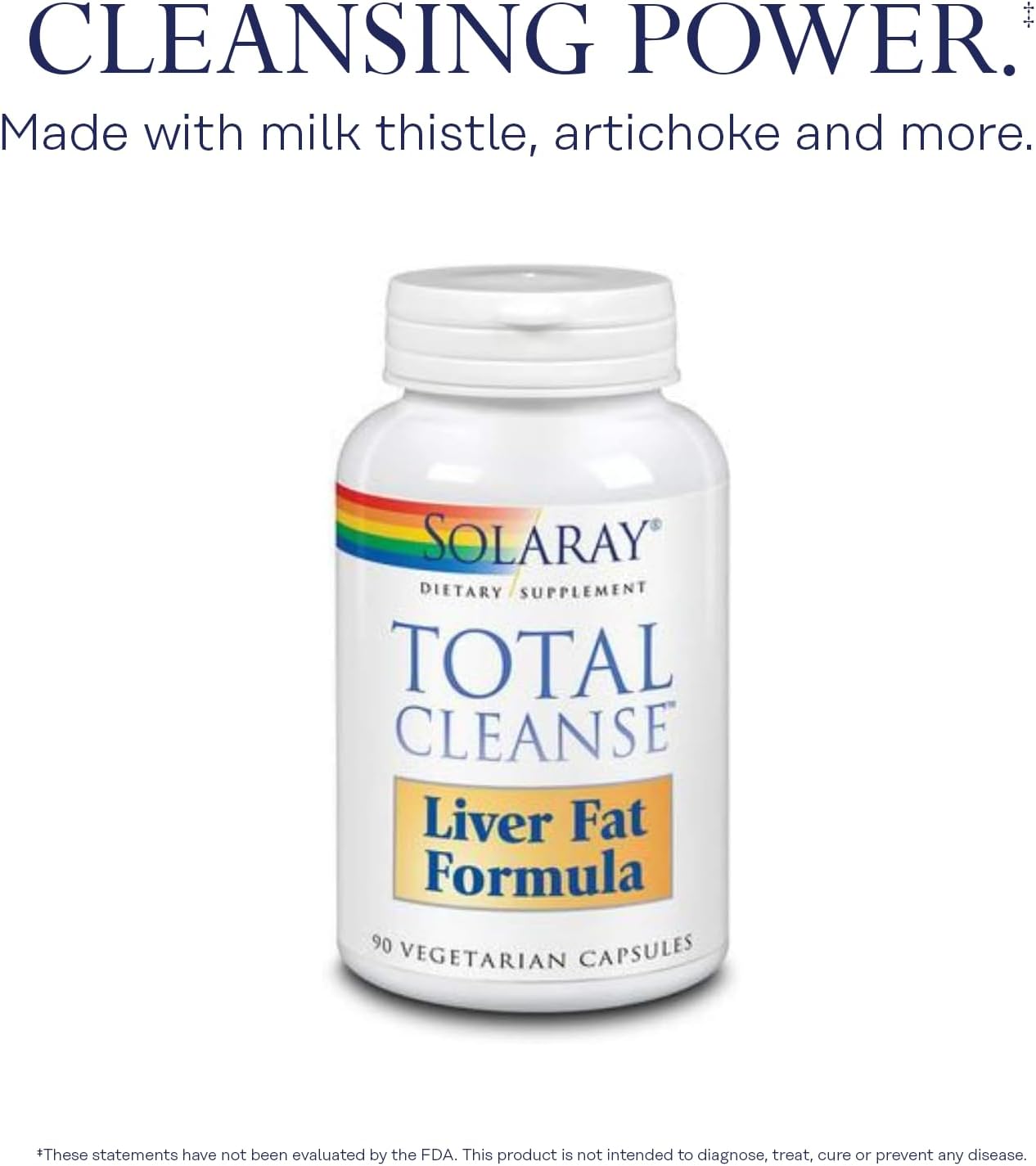 Solaray Total Cleanse Liver Fat Formula - 90 Cápsulas Vegetales