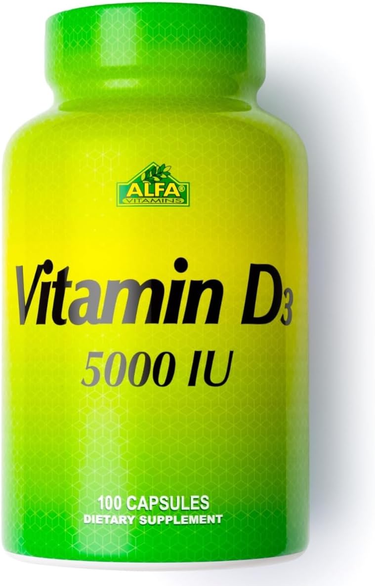 ALFA VITAMINS Vitamina D3 1000 UI, 100 Cápsulas