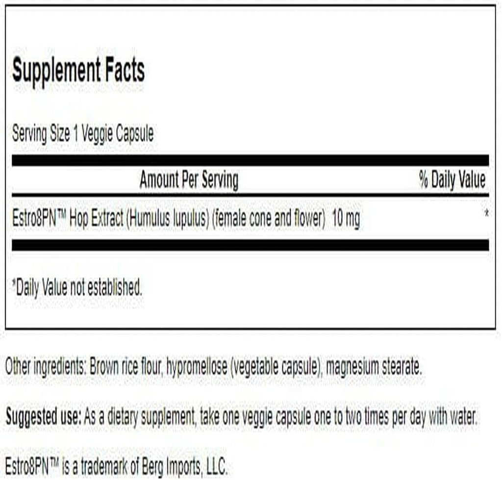 Swanson Estro8Pn Extracto de Lúpulo 10 mg - 60 Cápsulas Veganas (Pack de 2)
