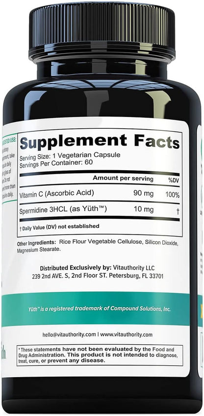 Vitauthority Espermidina 3HCL 99% - Apoyo Celular y Longevidad - 60 Dosis – Image 6