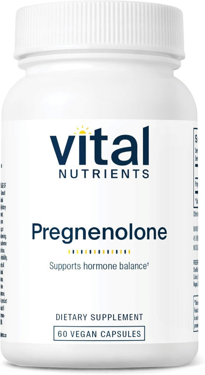 Pregnenolona 10 mg – 60 Cápsulas – Progesterona: fundamental en el ciclo menstrual y el embarazo. – Image 1