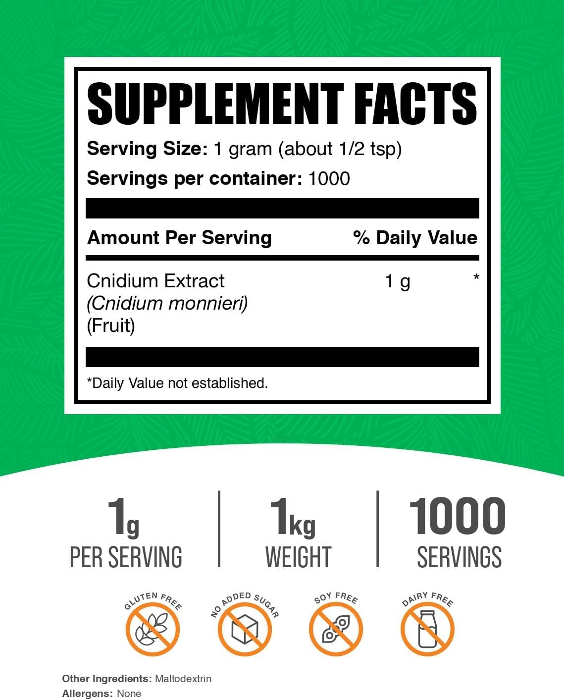 Cnidium Extract Powder - Cnidium Monnieri - 1 kg (2.2 lbs)