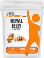 BulkSupplements Royal Jelly Powder - Suplemento para el sistema inmunitario, sin gluten, 1g por porción, 50g