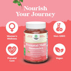 Natures Craft Gomitas Prenatales Veganas para Mujeres con Hierro y Ácido Fólico - 90 Gomitas Sabor Piña Mango