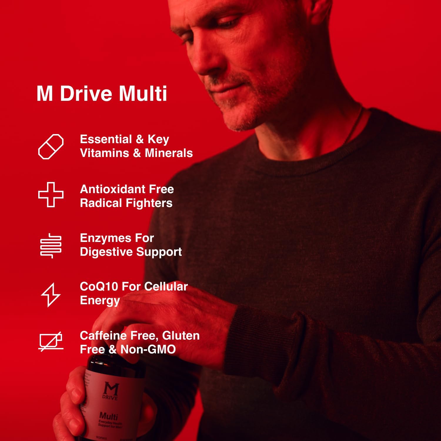Mdrive Multivitamínico para Hombres, 90 Cápsulas