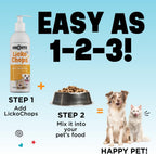 Dinovite Lickochops Suplemento para Perros y Gatos con Ácidos Grasos Omega-3 y 6, Probióticos y Vitamina E, 473 ml con Dosificador