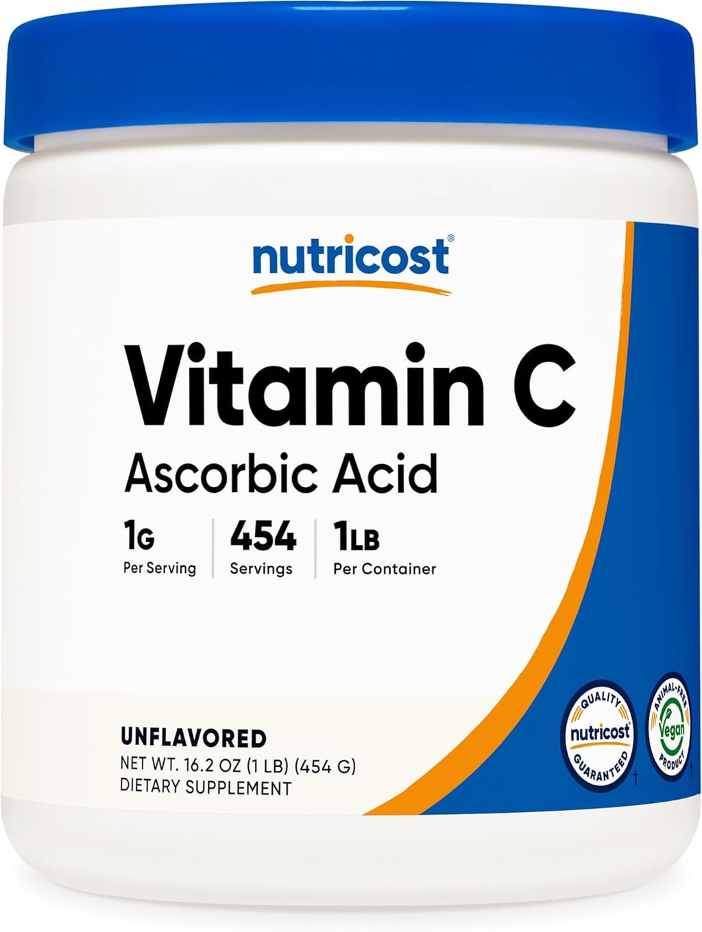 Nutricost Ácido Ascórbico en Polvo (Vitamina C) 227 g