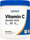Nutricost Ácido Ascórbico Puro en Polvo (Vitamina C) - 454g
