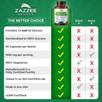 Zazzee Extra Strength Beta Glucans 1,3/1,6, 1000 mg, 90 Cápsulas Veganas
