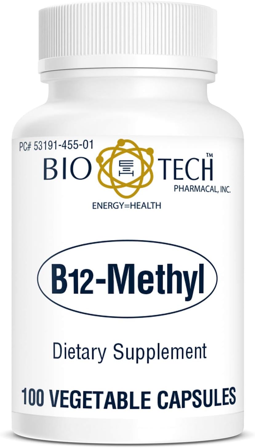 Vitamina B12 Metilcobalamina 1000 mcg - 100 Cápsulas - Bio-Tech Pharmacal