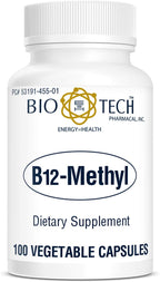 Vitamina B12 Metilcobalamina 1000 mcg - 100 Cápsulas - Bio-Tech Pharmacal
