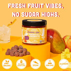 Llama Naturals Probiótico Infantil con Prebiótico - Gomitas Veganas de Fruta Real - Sin Azúcar Añadido - Sabor Melocotón Mango - 60 Gomitas