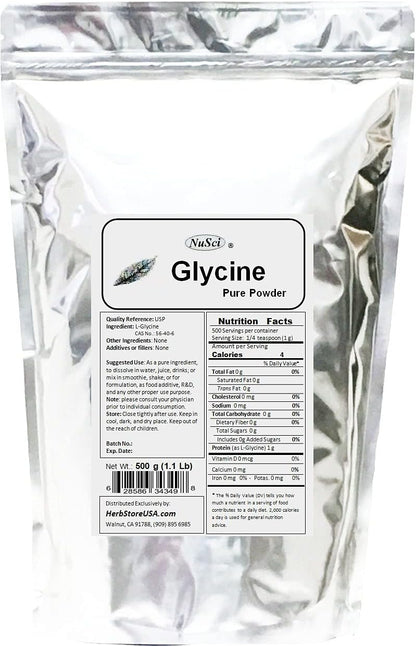 Glicina Pura en Polvo - 500g (1.1 lb) - Calidad USP – Image 1