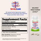 Tryglicare – Suplemento Herbal para el Equilibrio de Triglicéridos y Colesterol – 60 Cápsulas Veganas