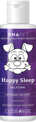 DNA PET Happy Sleep - Gotas de Melatonina Líquida para Perros