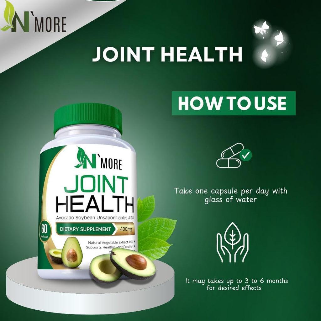 N'More ASU 400 mg - Insaponificables de Aguacate y Soja para Articulaciones - 60 Cápsulas