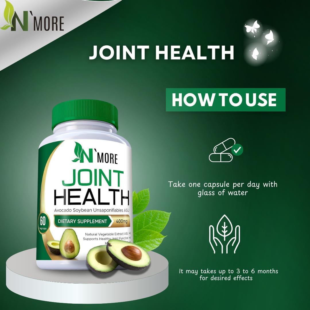 N'More ASU 400 mg - Insaponificables de Aguacate y Soja para Articulaciones - 60 Cápsulas