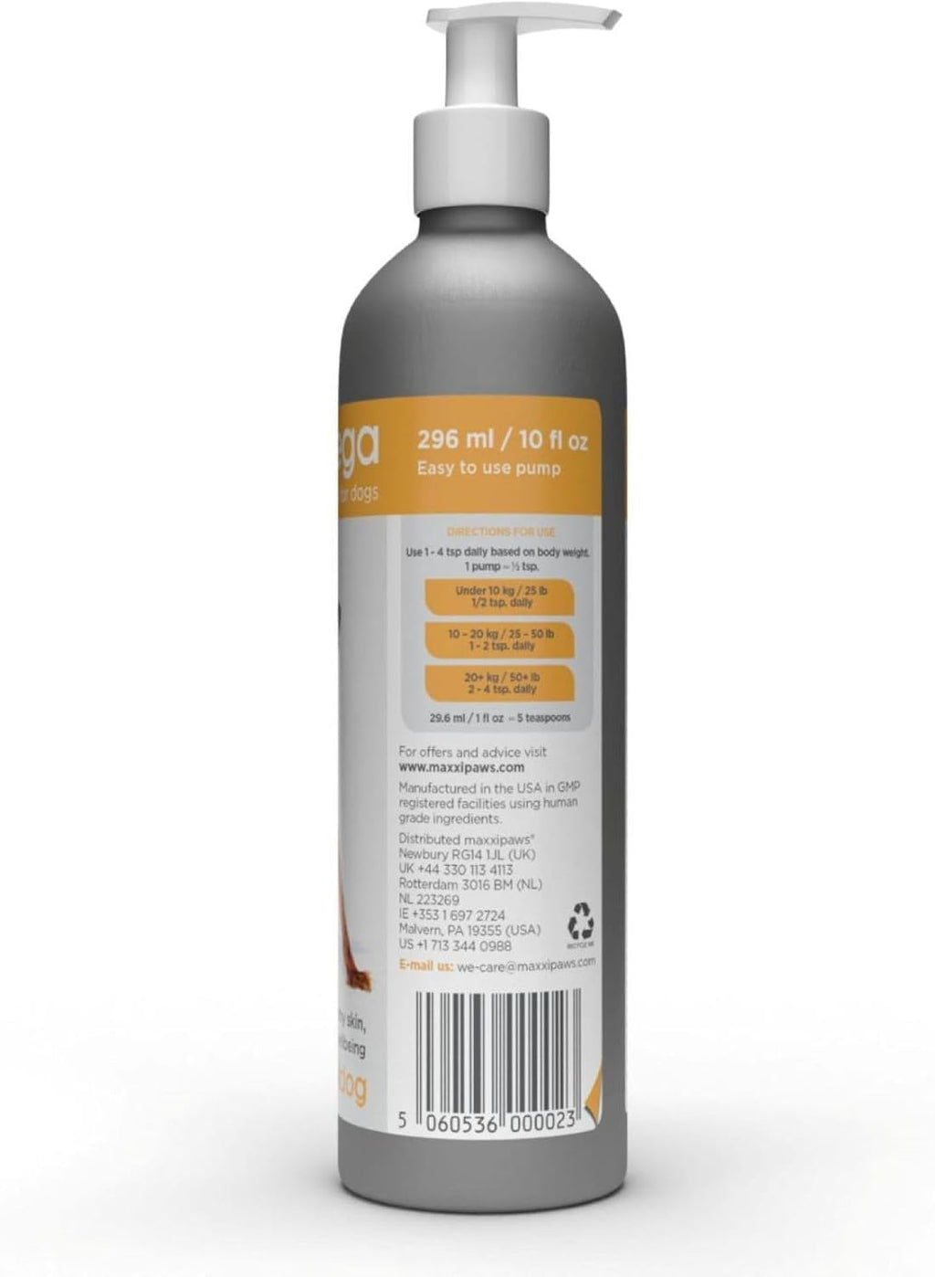 maxxiomega Omega 3, 6 & 9 Oil Supplement - Skin & Coat Support for Dogs, 10oz (283ml)