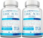 Approved Science Uric Acid Flush | 360 Cápsulas (6 Meses) | Cereza Ácida, Cúrcuma, Cardo Mariano