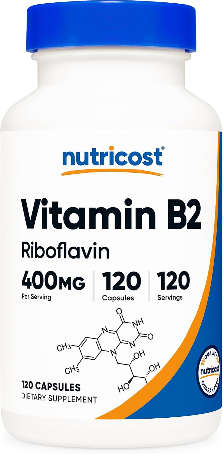 Nutricost Vitamina B2 (Riboflavina) 400mg, – Metabolismo energético normal: La vitamina B2 contribuye al – Image 1