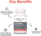 Nutricology ZenMind Nighttime - 550 mg GABA & 200 mg L-Teanina - Fórmula Nocturna - 60 Cápsulas Vegetarianas