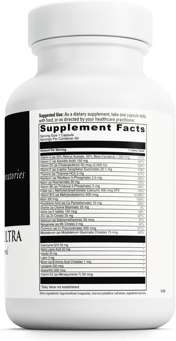DAVINCI Labs Daily Best Ultra - Complejo Multivitamínico y Mineral, 60 Cápsulas Vegetarianas