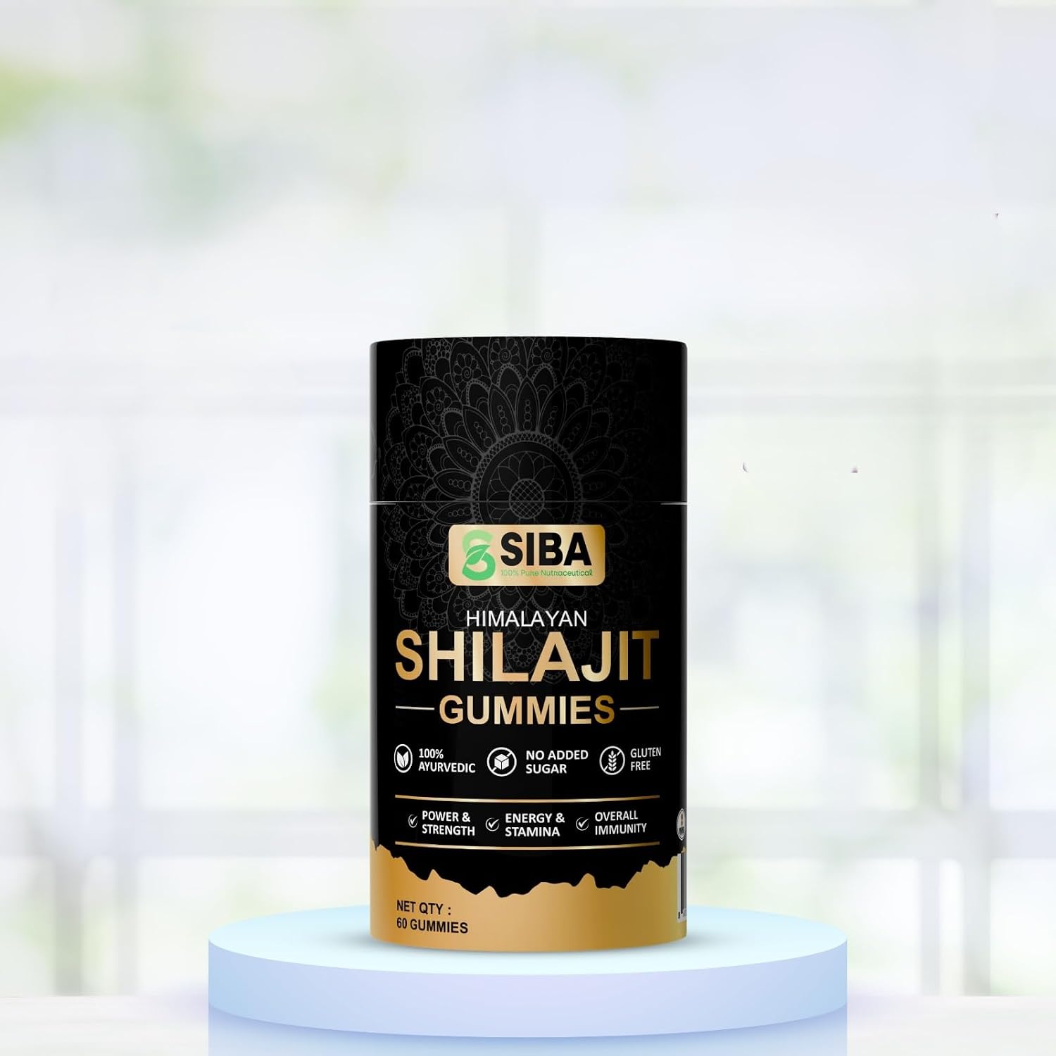 SIBA Ultra Pure Shilajit Gummies – Gominolas de Shilajit del Himalaya con Ácido Fúlvico (60 unidades)