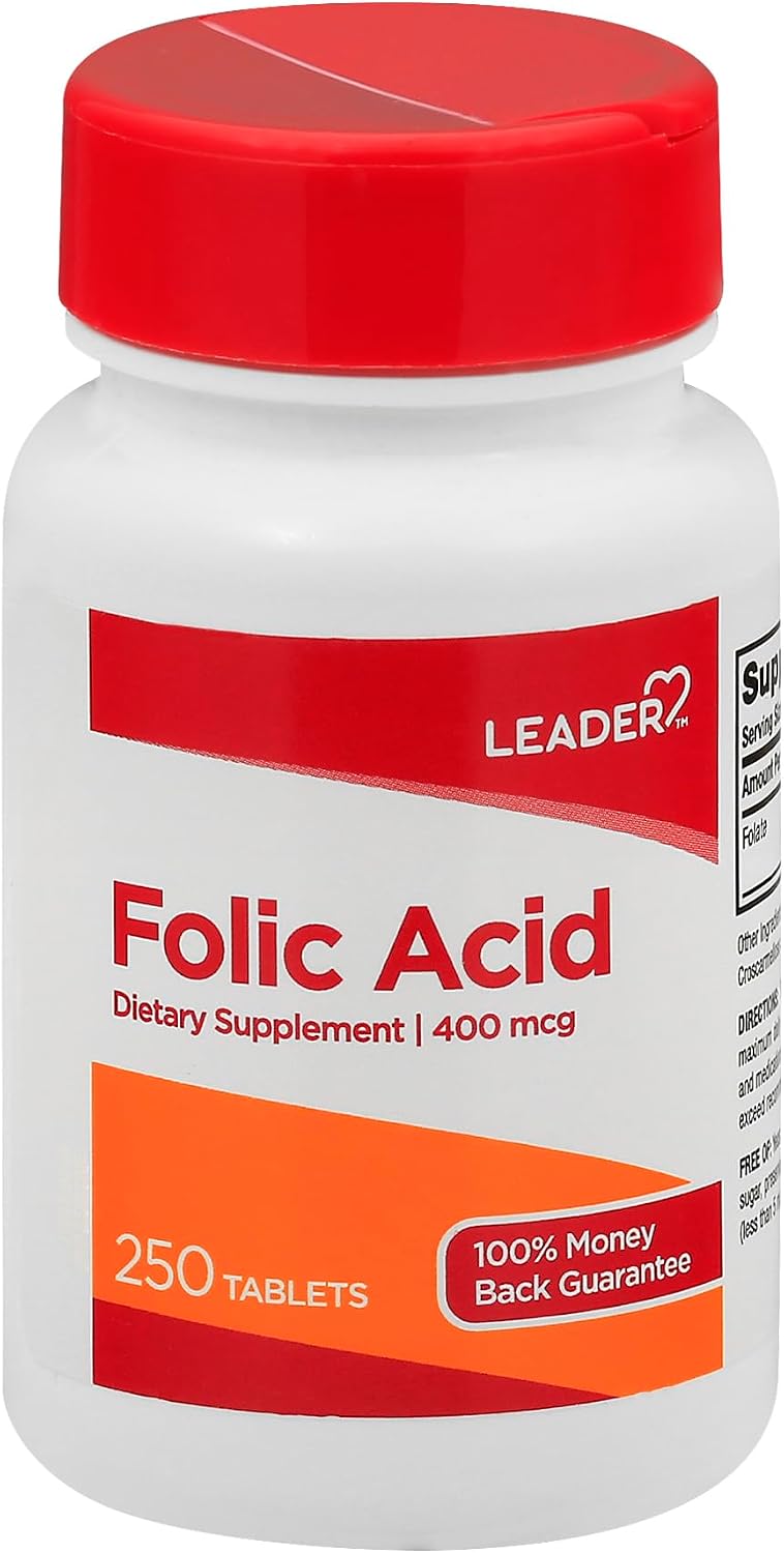 Leader Ácido Fólico 400 mcg 250 Comprimidos
