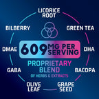Brain Memory Supplement Pills - 3X Strength Nootropics for Concentration, Clarity & Focus Support - Brain Health Cognitive Vitamins with Bacopa, Phosphatidylserine & DMAE, Brain Booster - 60 Capsules