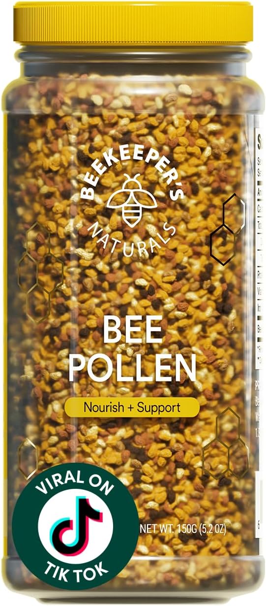 Beekeeper's Naturals - Polen de Abeja 100% Crudo en Sticks, Enzimas Naturales, Fuente de Vitaminas B, Minerales, Aminoácidos y Proteína - Apto para Paleo y Keto, Sin Gluten (15 unidades)
