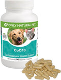 Only Natural Pet Cápsulas de CoQ10 para Perros y Gatos – Suplemento de Coenzima Q10 Ubiquinona – Ayuda a Mantener la Vitalidad, Energía y Bienestar General – 90 Cápsulas
