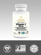 Vitamin C | 500mg Whole Food Vitamin C from Acerola Cherry Extract with Citrus Bioflavonoid Complex | 23 Organic Fruits & Vegetables Blend | Probiotics and Enzymes | 60 Vegan Capsules