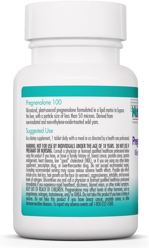 NutriCology Pregnenolona 100 mg - 60 Cápsulas