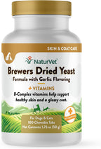 NaturVet – Levadura de Cerveza con Ajo y Omega – Para Perros y Gatos – 1000 Comprimidos Masticables