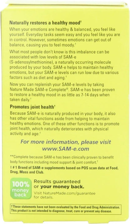 Nature's Made SAM-e Complete 400 mg, 36 – Fórmula de alta calidad: Nature's Made es una marca reconocida por su – Image 3