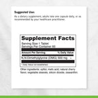 Gluconic DMG 500 mg - Complemento Alimenticio con N,N-Dimetilglicina - 60 Comprimidos Masticables