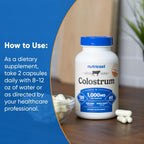 Nutricost Bovine Colostrum 1000mg, 120 Capsules - Gluten-Free & Non-GMO
