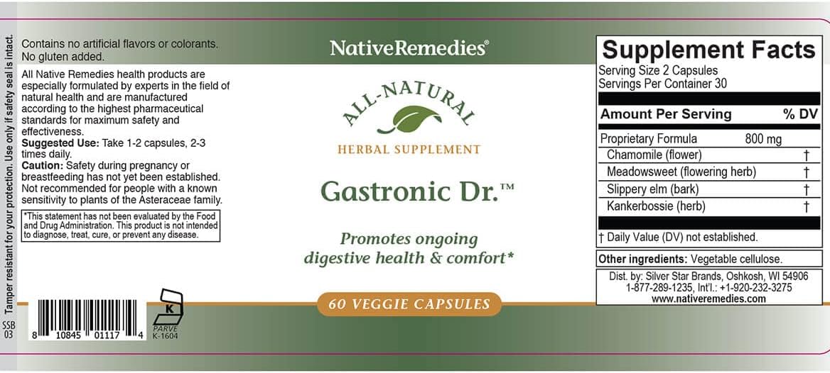 NativeRemedies Gastronic Dr. Veggie Cap 2 Pack
