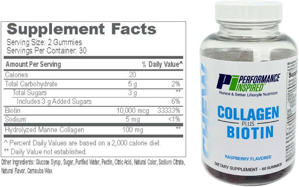 PERFORMANCE INSPIRED Nutrition Collagen + – Colágeno marino hidrolizado : péptidos de bajo peso molecular que – Image 7