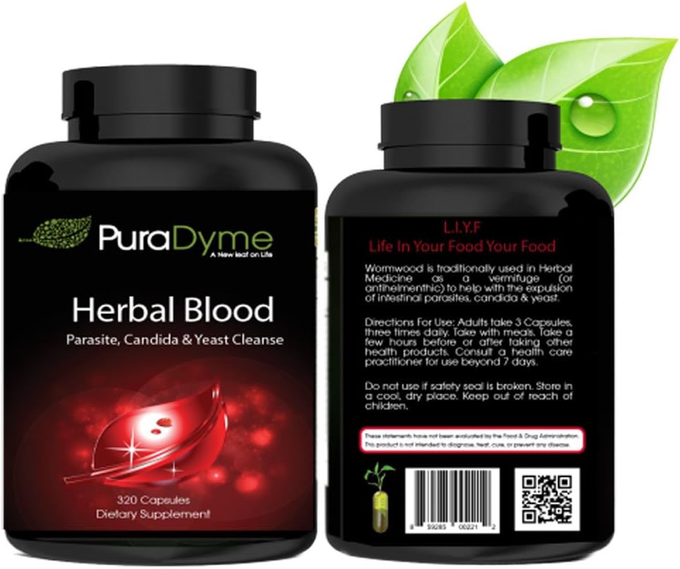 PuraDyme - Herbal Blood - Herbs in My Blood - 320 Cápsulas