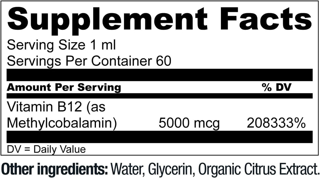 Live Conscious Vitamina B12 Sublingual 5000mcg - Gotas de Metilcobalamina Veganas (2 Envases)