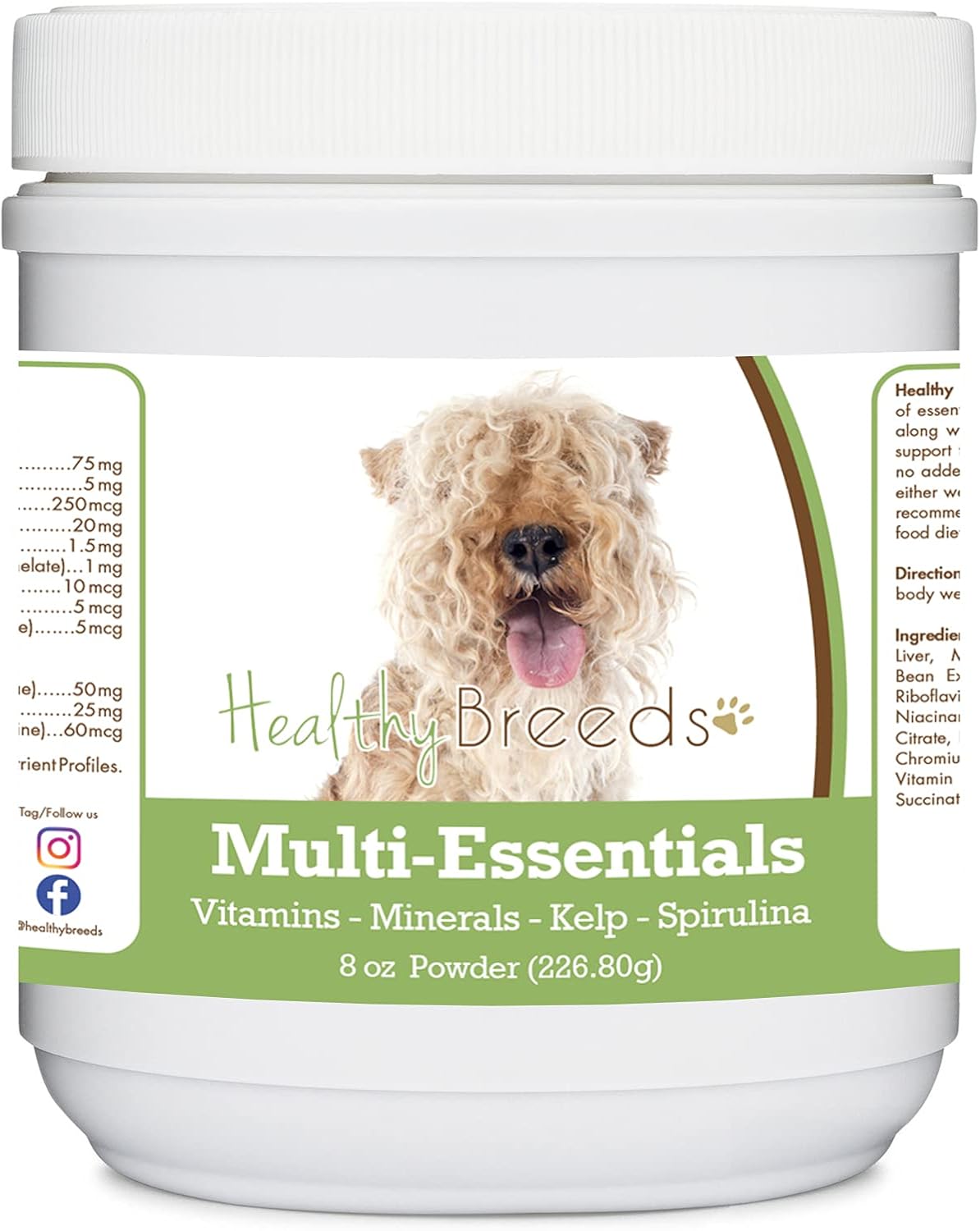 Healthy Breeds Lakeland Terrier Multi-Essentials Powder para Perros - Suplemento de Vitaminas, Minerales y Antioxidantes - 227 g