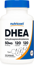Nutricost DHEA 50mg, 120 Cápsulas - Sin Gluten, Sin Soja, No GMO