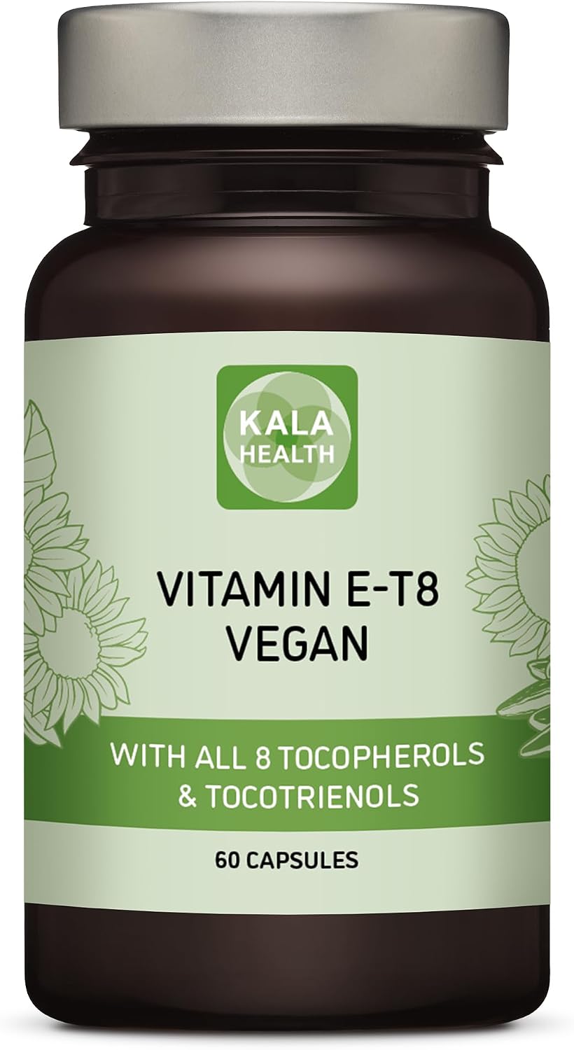 Fórmula Vegana Única con los 8 Tocoferoles y Tocotrienoles de Vitamina E – Sin PAH, Metales Pesados, Contaminantes ni Conservantes - Certificado Sostenible - Cabello, Cicatrices y Piel (180)