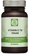 Fórmula Vegana Única con los 8 Tocoferoles y Tocotrienoles Vitamina E (60 Cápsulas) - Libre de PAH y Contaminantes