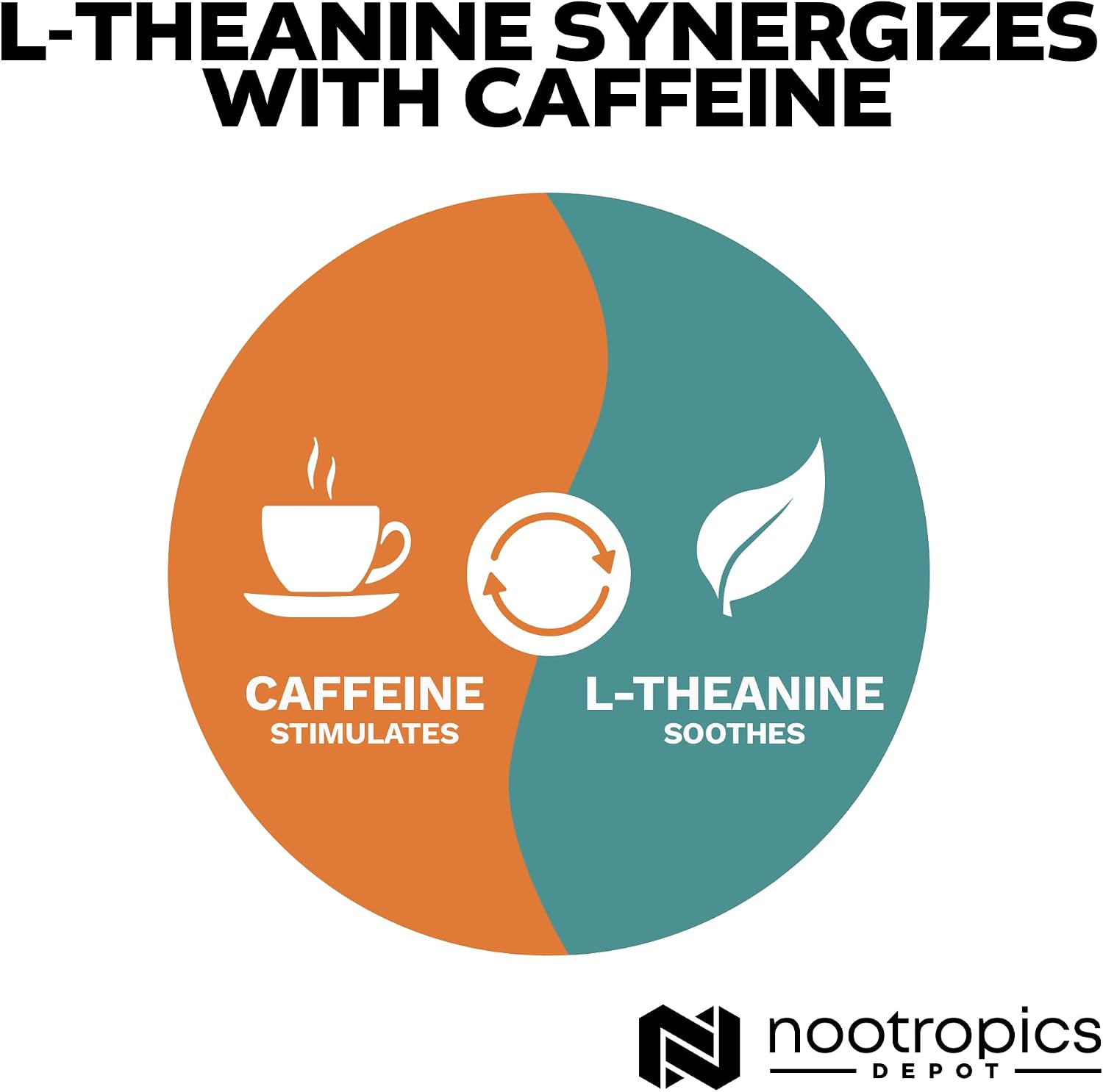 Nootropics Depot L-Teanina 200mg Cápsulas (90 unidades)