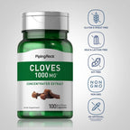 Piping Rock Cápsulas de Clavo | 100 Cápsulas | Extracto Concentrado | Suplemento Herbal | Sin OGM y Sin Gluten