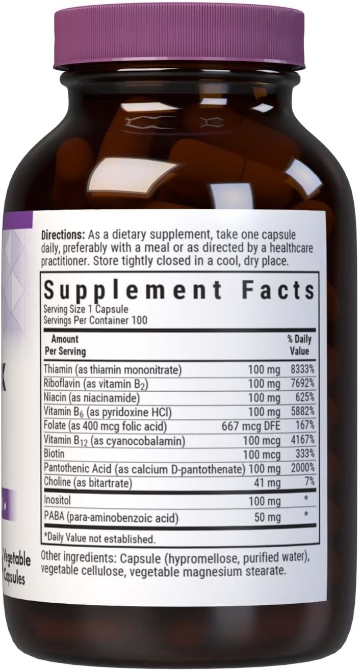Bluebonnet Nutrition B Complex, Complejo B Completo, 100 Cápsulas