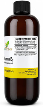 Herb-Science Vitamina B2 (Riboflavina) en Gotas - 236 ml