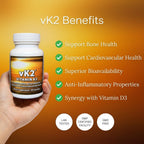 vK2 Vitamina K2 MK-4 + MK-7 – 60 Cápsulas